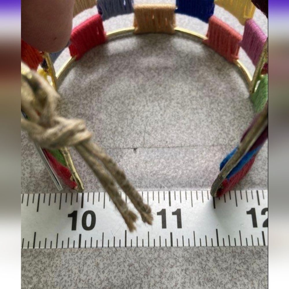 World Finds Ethical Bracelet Colorful Woven Cuff Bracelet NWT - Picture 17 of 17